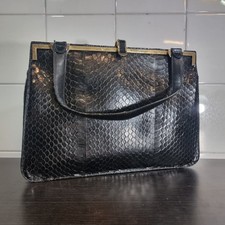 Borsa pelle pitone nero - borsa, in
