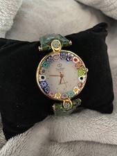 Orologio Dom Baiz Donna,vetro Di Murano, Come Nuovo, Movimento Svizzero.