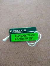 Vintage ROLEX Green Hang Tag