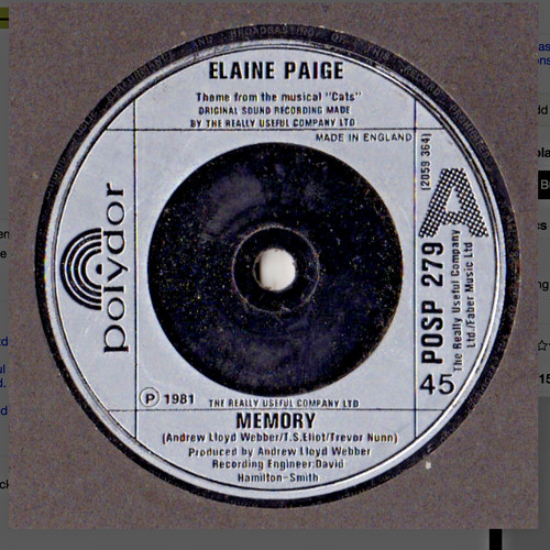 Elaine paige memory - –,