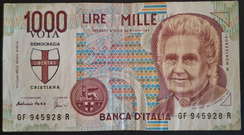 Repubblica banconota lire 1000 - banconota,