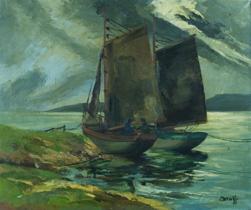 Ancien tableau marine voiliers