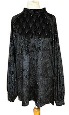 Top in velluto nero e oro