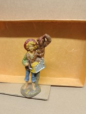 ANTICO PERSONAGGIO Pastore per PRESEPE - SUONATORE ORGANETTO CON SCIMMIA - Pasta