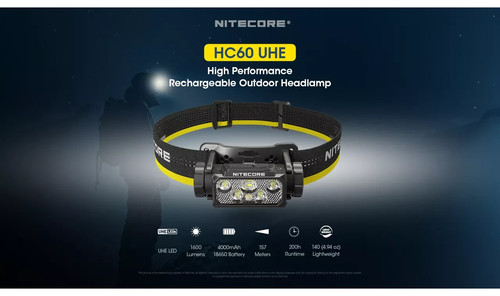 Nitecore hc60 uhe 1600lumen - nitecore,