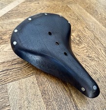 Rara Sella Brooks B66 Vintage per Bici d’Epoca Originale Anni 60 Pelle Nera