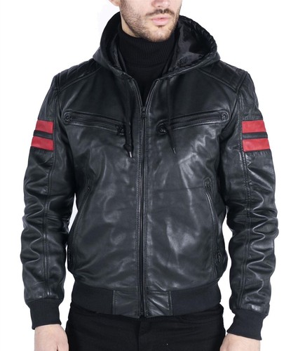 Bomber uomo retrò nero - , vera