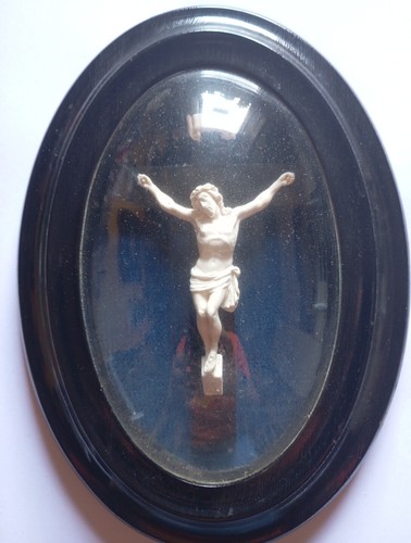 Quadro ovale antico - quadro, crocifisso