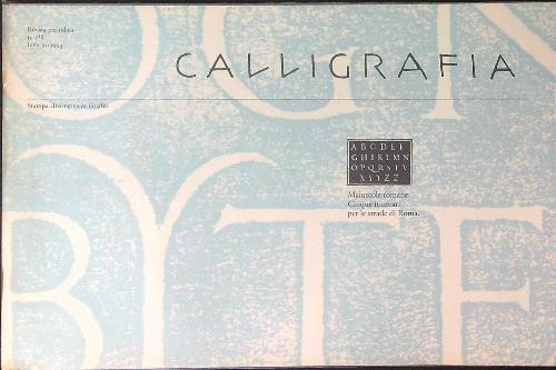 Calligrafia rivista periodica - rivista,