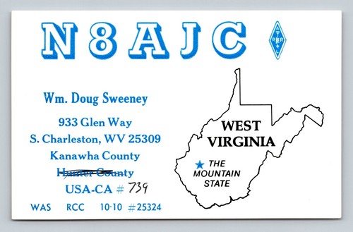 Radioamatore qsl n8ajc - qsl,