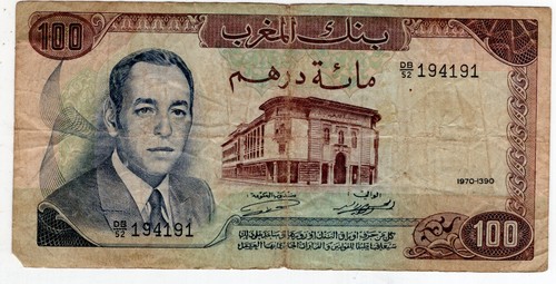 Marocco 100 dirham 1985 - marocco, p