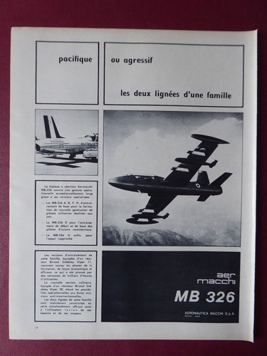 1967 pub aermacchi 326 - aermacchi, mb-326