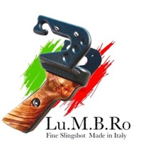 Fionda LUMBRO BLACK  PROFESSIONALE - METALLO -     - Guinness World Record  2015