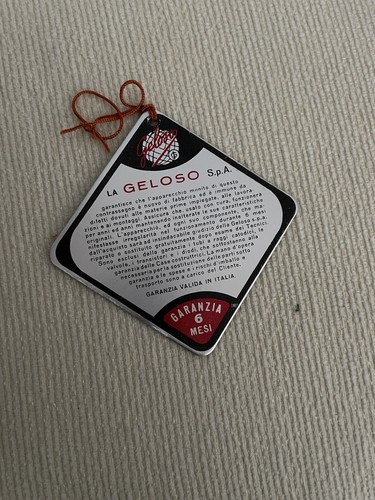 Cartellino stereo geloso anni - cartellino,