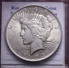 NL* USA 1 DOLLARO ARGENTO SILVER PEACE 1923 SUPER conservazione top price
