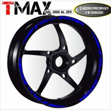 SET PROFILI CERCHIO ADESIVI RUOTA BLU YAMAHA 500 T-MAX 2008-2011