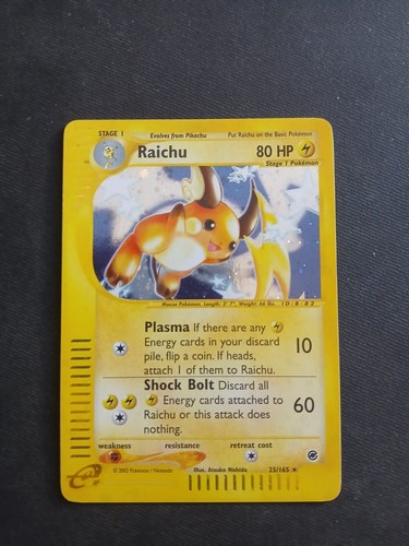 Carta pokémon raichu - pokémon,