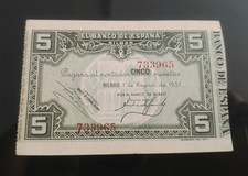 5 PESETAS 1937 BILBAO, PICK
