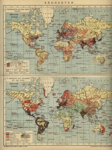 Antica mappa 1901 popolazioni - antica,