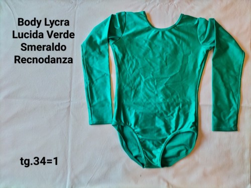 Body lycra lucido - lycra, verde