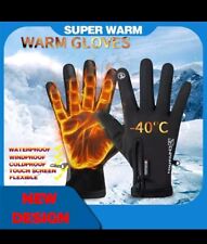 Guanti Termici Impermeabile Touch Screen Invernali Foderato In Pile