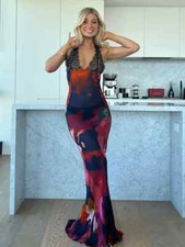 Abito lungo slip pizzo