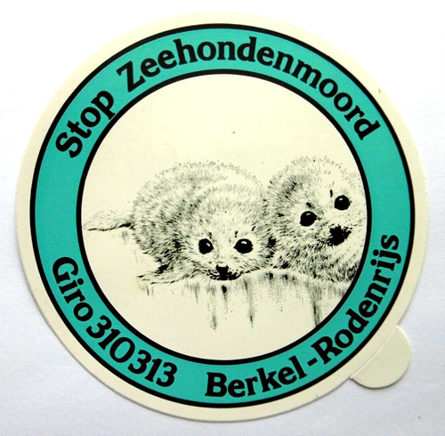 Adesivo stop zeehondenmoord