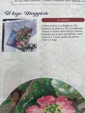 Schema punto croce Lago Maggiore paesaggio /Quattro stagioni