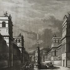 Scenografia Teatro 1821 Basoli Acquaforte Circo Romano