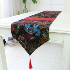 Stile Etnico Auspicio Elefante Runner da Tavolo con Nappa Edge Totem Tovaglia