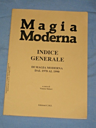 Rivista magia moderna indice - moderna,