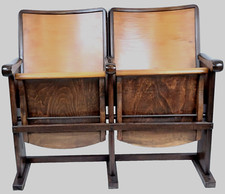 LINO SONEGO SEDIE DA CINEMA / TEATRO  MADE IN ITALY - COPPIA - VINTAGE '50/60