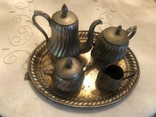 Set The antico in peltro 4 pezzi + vassoio