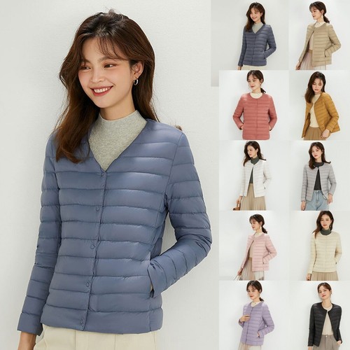Piumino donna leggero collo