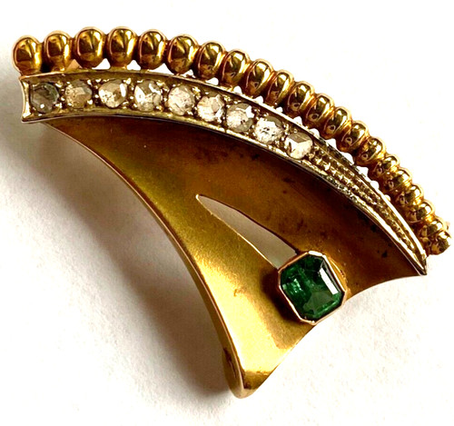 Antica spilla ventaglio art - spilla,