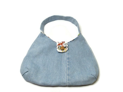 Borsa jeans denim personaggio