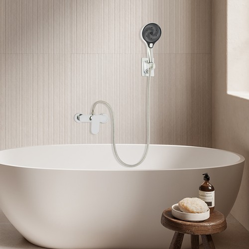 Argento bagno set - argento, doccetta