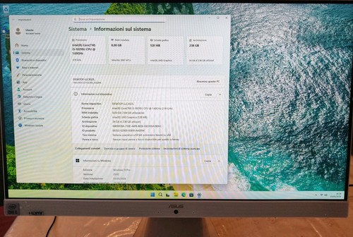 Asus all one - i5-10210u, 8gn