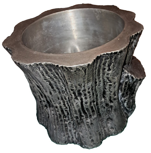 Porta vaso peltro - vaso,