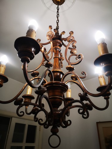 Lampadario legno - in,