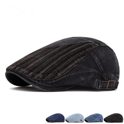 Cappello piatto uomo denim