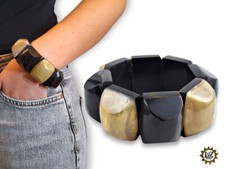 Bracciale etnico osso e - osso,