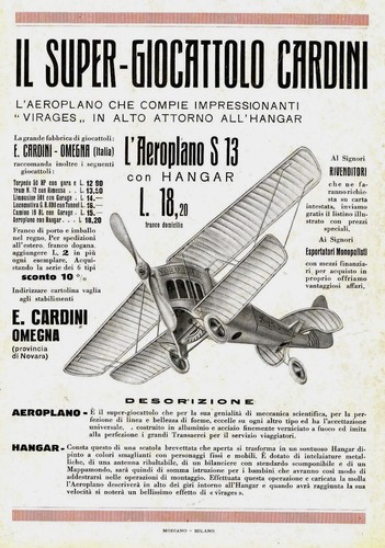 Pubblicita 1925 giocattolo - pubblicita',