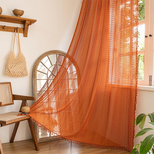 Tende boho arancione bruciato - arancione,