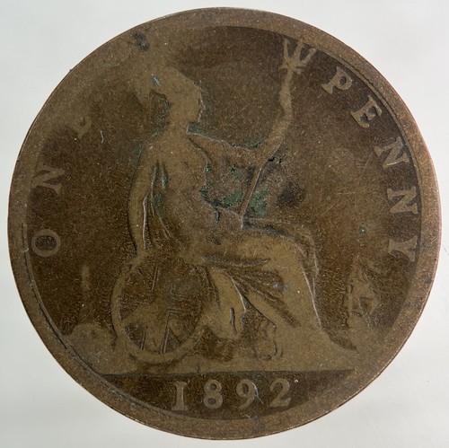 1892 victoria one penny coin - victoria,