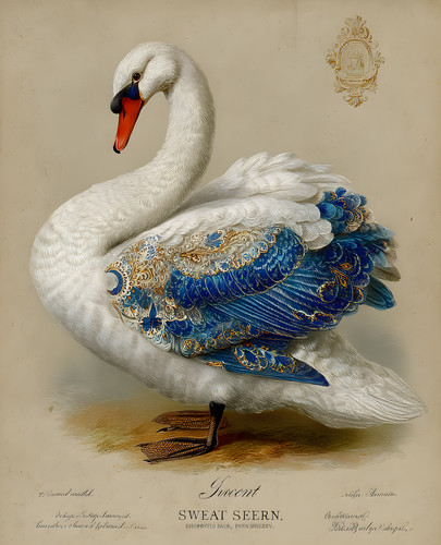 Cigno bianco profilo con - di,