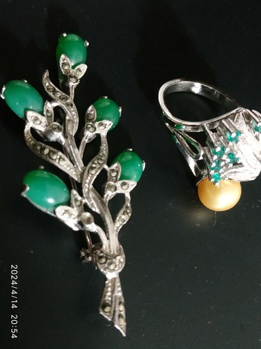 Parure spilla ramo con - parure, pietre