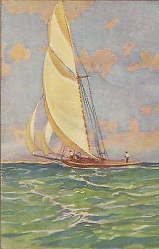 Cartolina barca vela - vela, colori