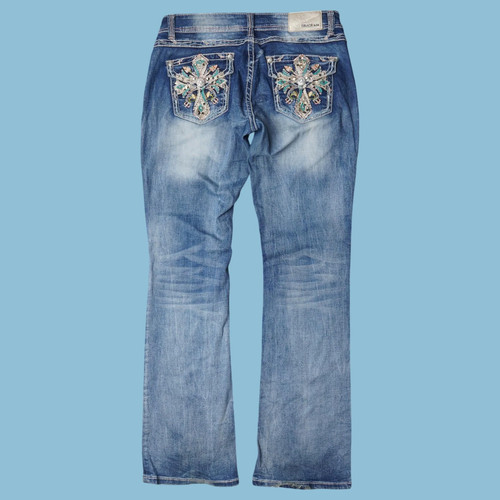 Jeans incrociati vintage y2k - jeans,