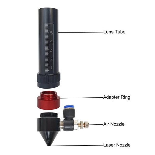 Tubo obiettivo testa laser - , co2